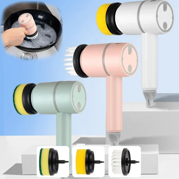 🧼 Cepillo de Limpieza Eléctrico 5 en 1 – Limpieza Profunda Sin Esfuerzo